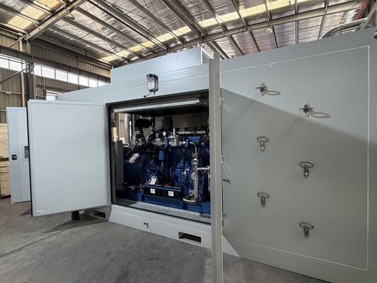 Giá tốt Bộ máy phát điện khí tự nhiên Yuchai 400kW có vỏ chống ồn cho nguồn điện ngoài trời trực tuyến