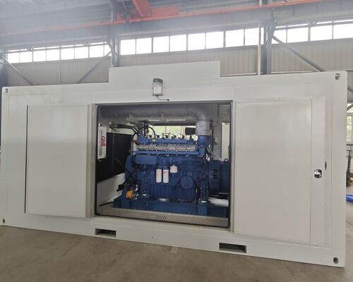 Giá tốt Máy phát điện khí CNG chạy bằng động cơ Yuchai Weichai Baudouin 300kw 400kVA 400kw 500kVA, chống mưa, cách âm, dạng container, hoạt động ngoài trời, siêu êm trực tuyến